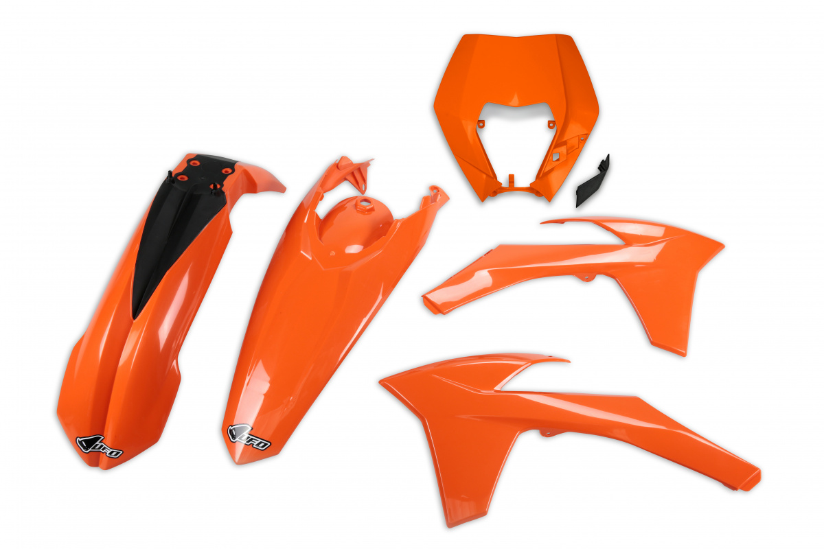 Plastic Kit orange for Ktm EXC 125/XC W125 - EXC 200 - EXC 250/XC W250 - EXC-F 250/XCF W250 - EXC 300/XC W300 - EXC-F 350/XC....