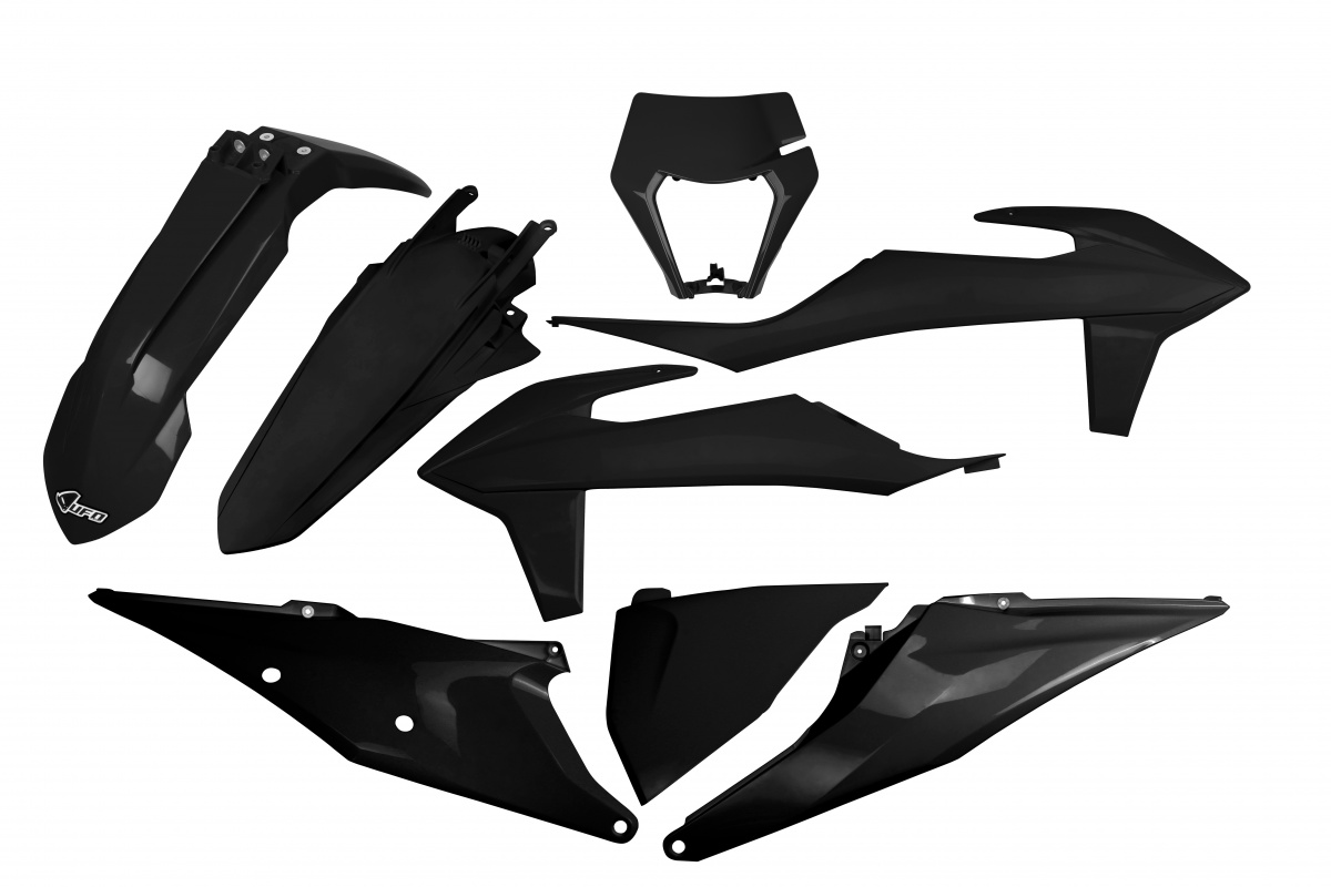 Plastic Kit black for Ktm EXC 125/XC W125 - EXC 150/XC W150 / XC W150TPI - EXC 250/XC W250 - EXC-F 250/XCF W250 - EXC 300/XC....