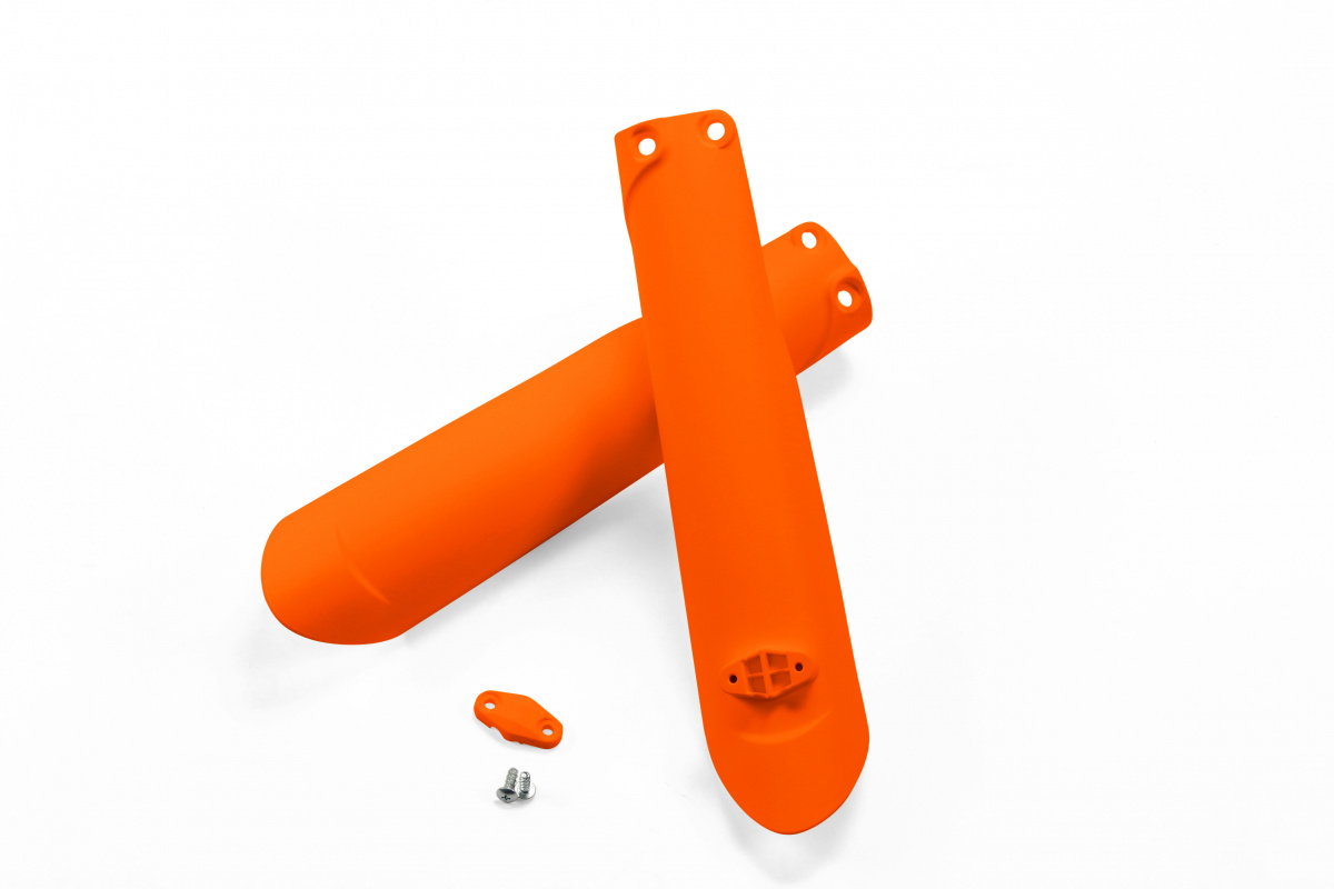 Fork Slider Protectors neon orange for Ktm SX 250/XC 250 - SX 125/XC 125 - EXC 125/XC W125 - SX 150 - EXC 150/XC W150 / XC W....