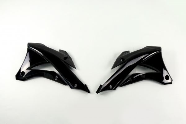 Radiator covers - black - Kawasaki - REPLICA PLASTICS - KA04728-001 - UFO Plast