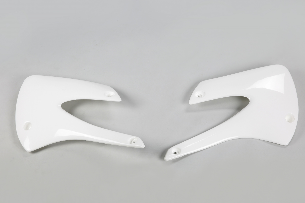 Radiator covers - white 047 - Kawasaki - REPLICA PLASTICS - KA03717-047 - UFO Plast