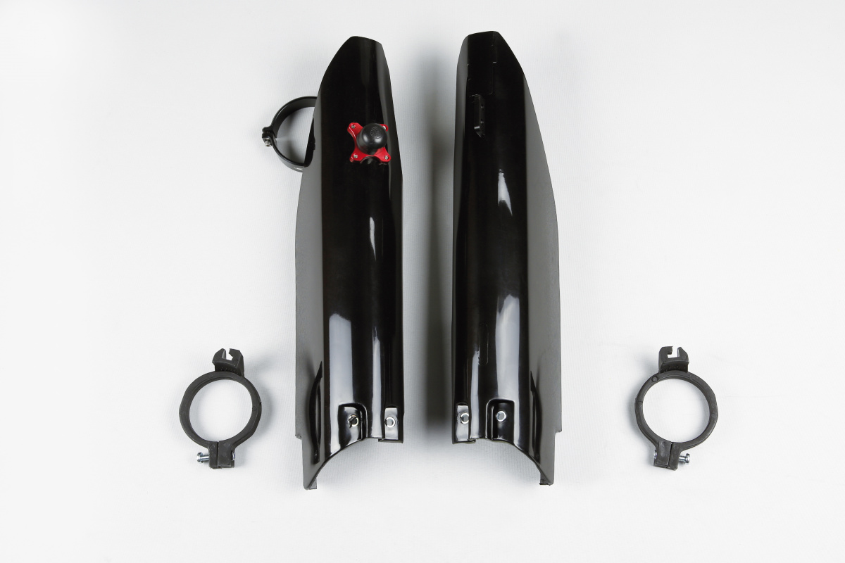 Fork Slider Protector + Quick Starter black for Suzuki RM 125 (2004-06) - RM 250 (2004-06) - RMZ 450 (2005-06) - REPLICA PLAS...