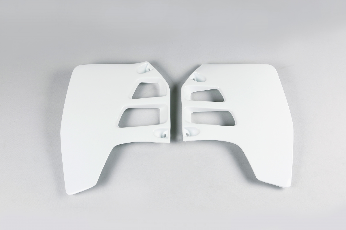 Radiator Covers white for Suzuki RM 125 (1992) - RM 250 (1989-92) - REPLICA PLASTICS - SU02909-041 - Ufo Plast