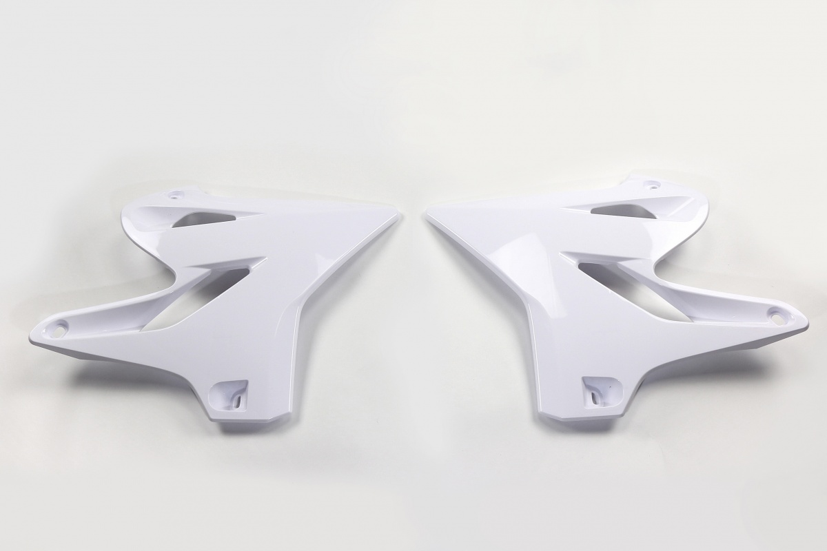 Radiator Covers white for Yamaha YZ 125 (2015-21) - YZ 250 (2015-21) - REPLICA PLASTICS - YA04844-046 - Ufo Plast