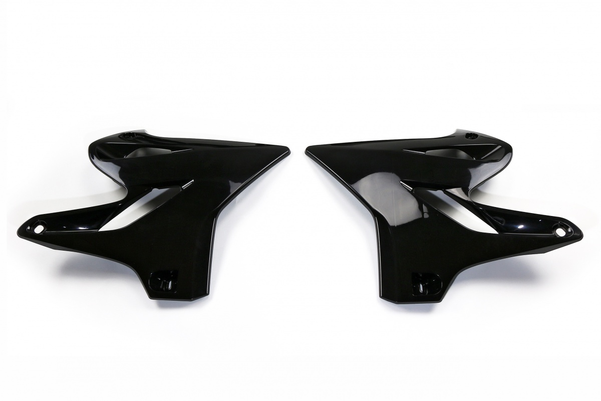 Radiator Covers black for Yamaha YZ 125 (2015-21) - YZ 250 (2015-21) - REPLICA PLASTICS - YA04844-001 - Ufo Plast