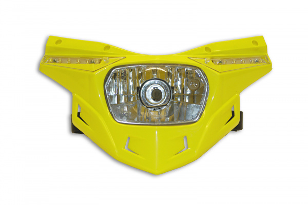 Replacement plastic for motocross Stealth headlight lower part yellow - Headlight - PF01714-102 - UFO Plast