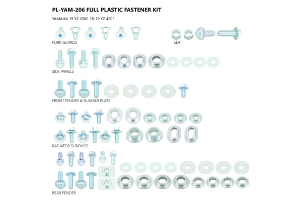 Motocross full plastic fastener kit for Yamaha - Altri accessori - AC02444 - UFO Plast