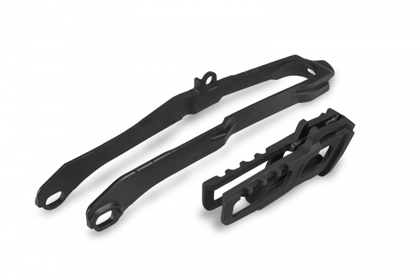 Chain guide+swingarm chain slider - black - Honda - REPLICA PLASTICS - HO05611-001 - UFO Plast