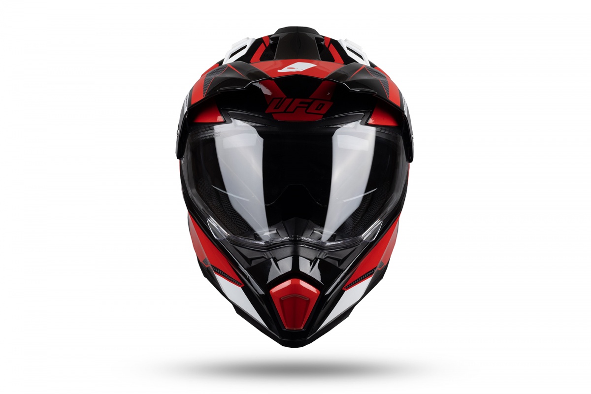 Motocross enduro helmet Aries black and red - PROTECTION - HE163 - UFO Plast