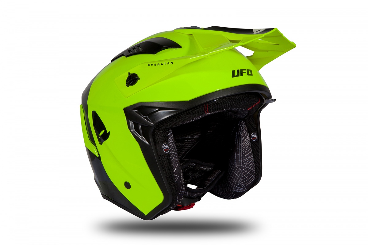 Jet helmet Sheratan neon yellow and black glossy - Helmets - HE183 - UFO Plast