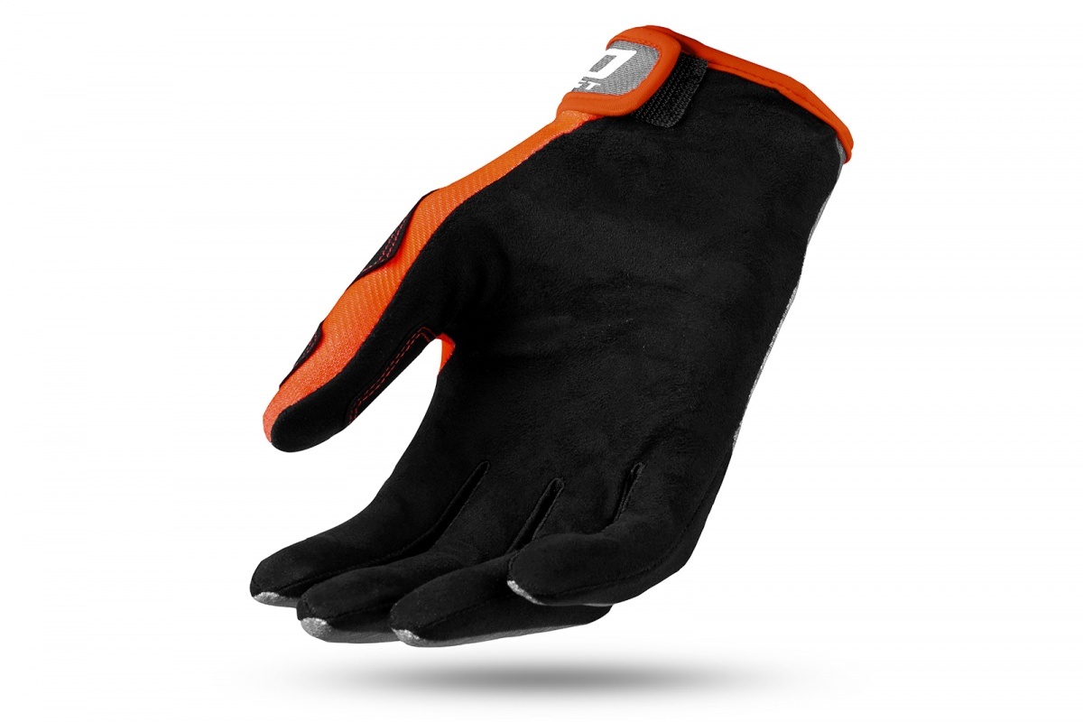 MOTOCROSS SKILL KIMURA GLOVES FOR KIDS GREY AND NEON ORANGE - Gloves - GU04501-EF - UFO Plast