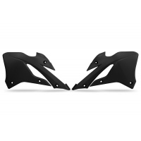 Radiator Covers black for Kawasaki KX 85 (2022-25) - KX 112 (2022-25) - REPLICA PLASTICS - KA04758-001 - Ufo Plast