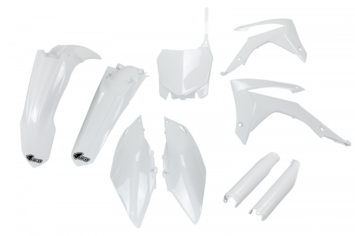 Full Plastic Kit white for Honda CRF 250R (2014-17) - CRF 450R (2013-16) - REPLICA PLASTICS - HOKIT116F-041 - Ufo Plast