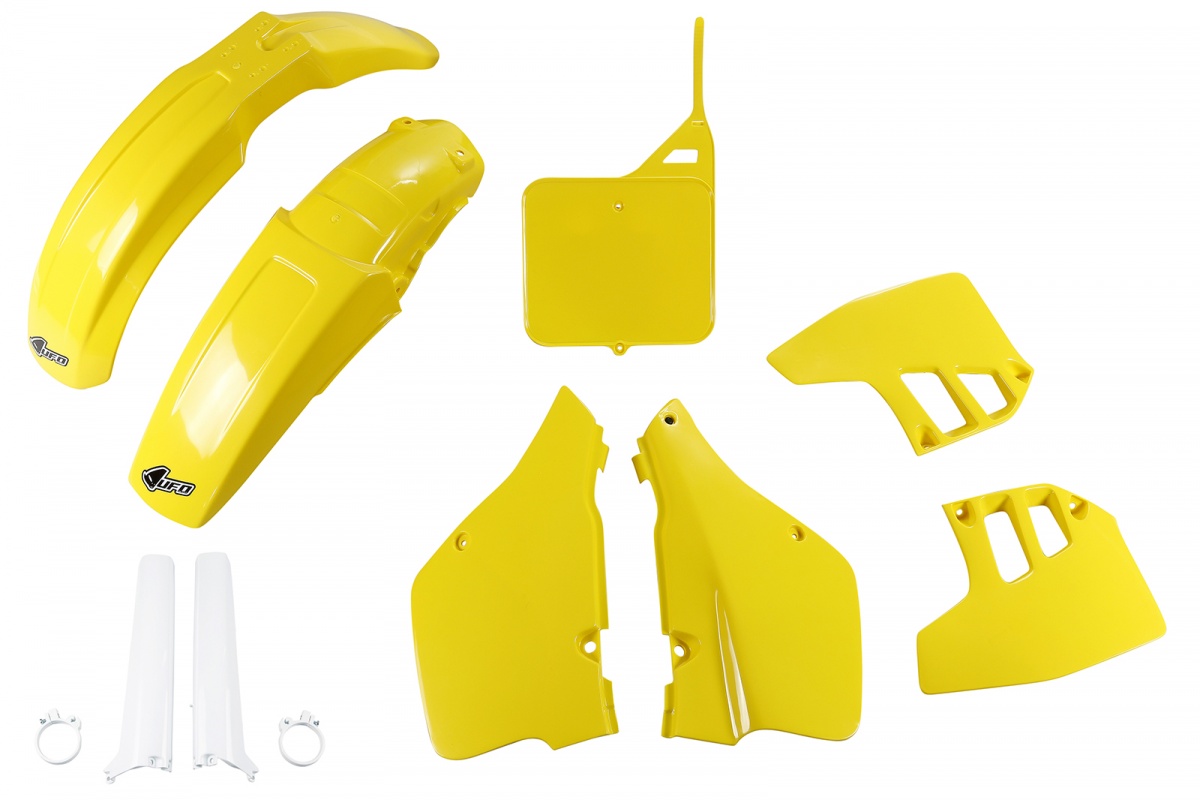 Full Plastic Kit yellow for Suzuki RM 250 (1992) - REPLICA PLASTICS - SUKIT396F-101 - Ufo Plast