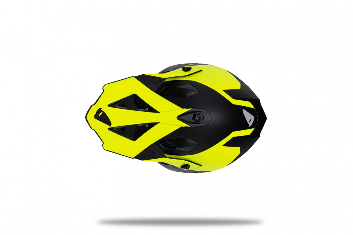 Motocross Intrepid helmet black and neon yellow - Helmets - HE13400-KD - UFO Plast